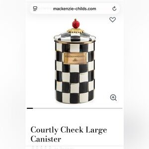 MacKenzie-Childs Courtly Check Large Canister